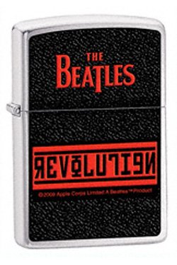 Zippo Lighter Beatles Revolution Brushed Chrome