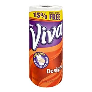Viva Designs White Paper Towels, 50 SF (Pack of 24)