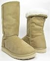 Beige Furry Winter Boots Vegan Fleece Women