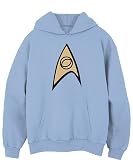 Star Trek - Science Officer Shield Applique - Carolina Blue Pullover Hoodie