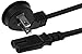 SF Cable 6ft 18 AWG 2-Slot Non-Polarized Power Cord (IEC320 C7 to NEMA 1-15P)