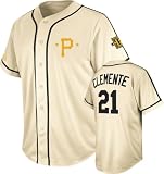 Roberto Clemente Pittsburgh Pirates Majestic Cooperstown Natural Tradition Jersey