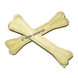 8 White Pressed Rawhide Bones - 10 pk. by Butch