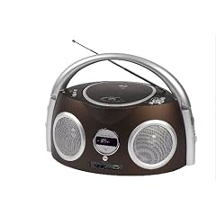 CMX CRC 7380 Stereo-Radiorekorder (MP3-CD-Player, UKW-/MW-Tuner, 2-in-1 Kartenleser, USB 2.0) cognac/silber