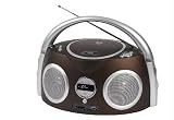 CMX CRC 7380 Stereo-Radiorekorder (MP3-CD-Player, UKW-/MW-Tuner, 2-in-1 Kartenleser, USB 2.0) cognac/silber