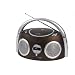 CMX CRC 7380 Stereo-Radiorekorder (MP3-CD-Player, UKW-/MW-Tuner, 2-in-1 Kartenleser, USB 2.0) cognac/silber