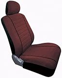 Saddleman S 279291-04 Custom Made Front Bucket Seat Covers - Cambridge Tweed Fabric, Wine