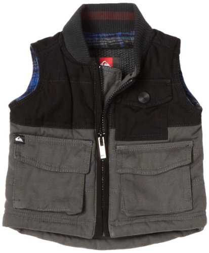 Quiksilver Baby-boys Infant Vestige Flannel Lined Vest, Black, 12 Months