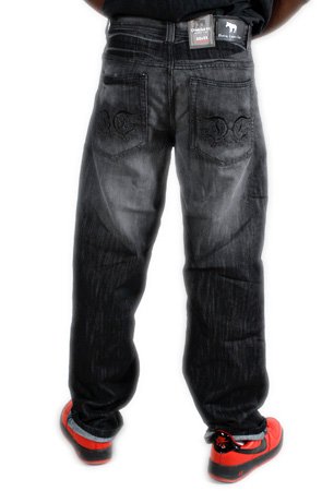 District 81 black washed jeans