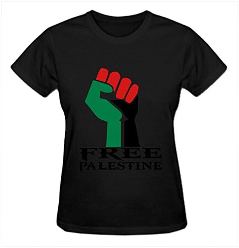 Free Palestine Funny T-shirt for Women Black M