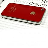 ATT Iphone 4 Back Cover Housing, Red Glass Battery Door, Replacement back housing with interior Frame and free CROSS screwdriver.