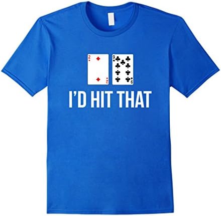 Men's Funny Casino Blackjack 21 T-Shirt | Gambling Gift Tee 2XL Royal Blue