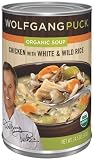 Wolfgang Puck Organic Chicken w/ White & Wild Rice Soup, 14.5 oz Cans, 12ct (Quantity of 1)