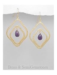 CZ Earrings In Brass