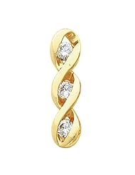 14K Yellow Gold Diamond Three-Stone Pendant - 0.75 Ct. -- LIFETIME WARRANTY
