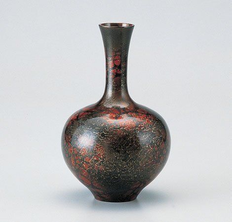 Cover image : 【高岡銅器・銅製花瓶】斑鳩 赤金