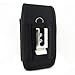 Black Vertical Heavy Duty Rugged Cover Belt Clip Side Case Pouch For Alcatel A382G Tracfone THE BIG EASY