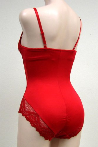Venus SEXY HOT RED FISHNET BODYSUIT SHAPER #9590 34A 36A