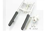 キタコ:30ΦフロントフォークKIT / TYPE-X /199ピッチ/40ミリOFFSET/ブラック/シルバーハブ ペンション