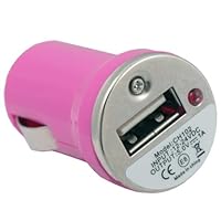 5V 1A Universal Mini USB Car Charger Adapter Pink