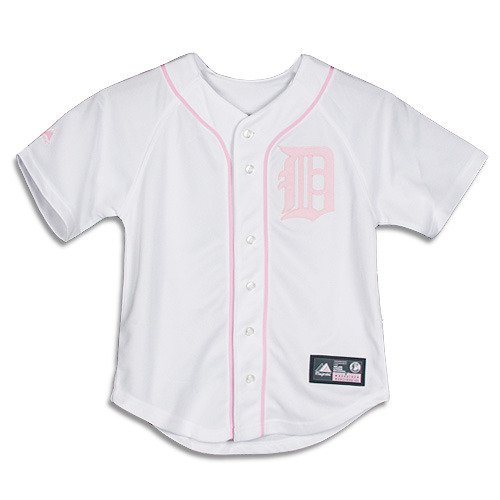 Detroit Tigers Girls Pink D Jersey