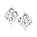 Meenaz Sterling-Silver Stud Earring For Women White- T129 RS.199.00