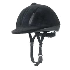 Kerbl 32714 Reithelm EasyFit, schwarz Samtoptik, Gr. M (56-58 cm)