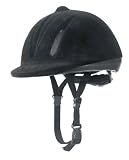 Kerbl 32714 Reithelm EasyFit, schwarz Samtoptik, Gr. M (56-58 cm)