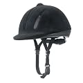 Kerbl 32714 Reithelm EasyFit, schwarz Samtoptik, Gr. M (56-58 cm)