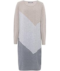 Cashmere/Polyamide/Viscose/Wool Knee Length Striped Print  Dress