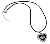 NFL New York Jets Reversible Crystal Heart Pendant with Silk Cord