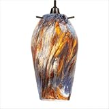 Solstice Flexrail1 Pendant in Dark Bronze with Purple Glass