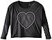 Dream Star Big Girls' Top with Pleather Heart and Sleeves