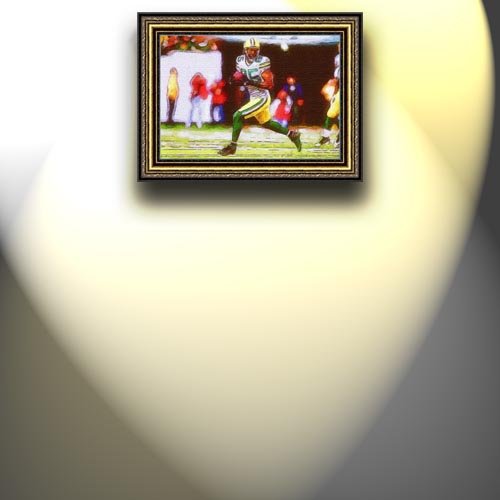 Completely Handpainted American Football Sport Painting, Custom Order FL9112, Oil on Canvas, with Option to Paint Jerry, Brett & Co. from Any Other Favorite Photograph or Picture, Unframed, Size 18'' x 26