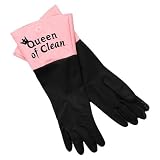 Stylische Spülhandschuhe QUEEN OF CLEAN pink/black