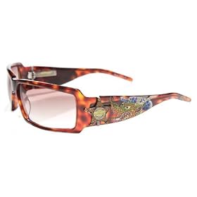 Ed Hardy EHS 021 Sheriff Dragon Sunglasses Tortoise
