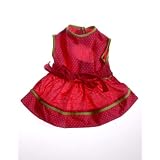 Red Dress with Green Accents
