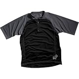 Fox Base Short-Sleeve Cycling Jersey, Large, Black
