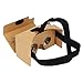 CreateGreat 3D Virtual Reality Cardboard Complete Kit V2.0 for Google Cardboard with Head Strap, Compatible with Android & Apple, Easy Setup. Fit for 3-6inch Screen (Natural)