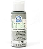 Folk Art 4034 Enamel 2-Ounce Acrylic Paint, Metallic Silver Sterling
