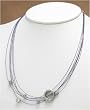 J-Steel by Fyn Studios Stainless-Steel Wire Necklace with Pendant & Diamonova JSF-843332000993