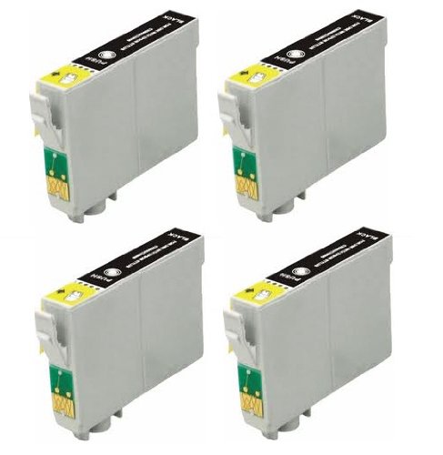 compatible ink cartridge Non-Oem for Epson 126 T1261 NX330 NX430 WF-7510 WF-7520 WF-7010 Printer-4 Pack-Black On Sale