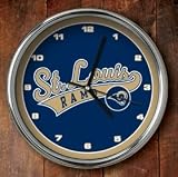 St. Louis Rams Chrome Wall Clock