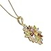 Amazon Collection 18k Yellow Gold-Plated Sterling Silver Gemstone Drop Pendant Necklace, 18