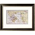 Map Showing the Extent of the Greek Empire and the Surrounding Territories Fantasy Framed Art Poster Print, 24x20