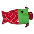 Peacock B014-3 Batik Fish within a Fish Purse - Red