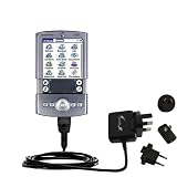 Gomadic for the PalmOne palm Tungsten T - International Wall / AC Charger for the PalmOne Tungsten T - Gomadic Brand w/ TipExchange Technology