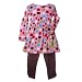 Toddler Little Girls Clothes PINK DOT FLOWER Outfit Set FLAPDOODLES 2T-6X