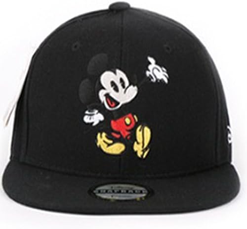 Dotori Mickey Mouse Collaboration Snapback Basic CAP Fasion HAT Free Size (Mickey classic Black)