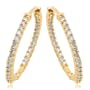 10k Yellow Gold Round Diamond Inside-Out Hoop Earrings (1/4 cttw, I-J Color, I2-I3 Clarity)